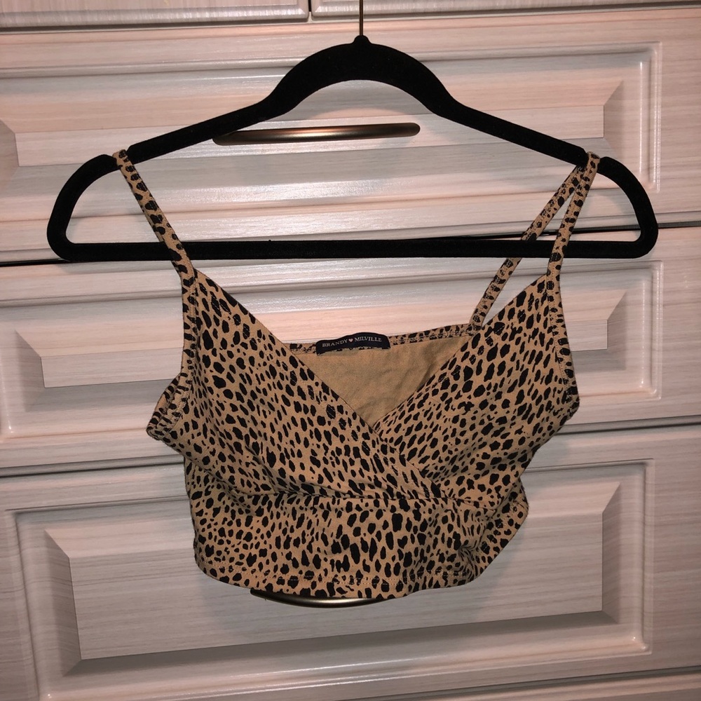 Cheetah brandy Melville crop top SOLD